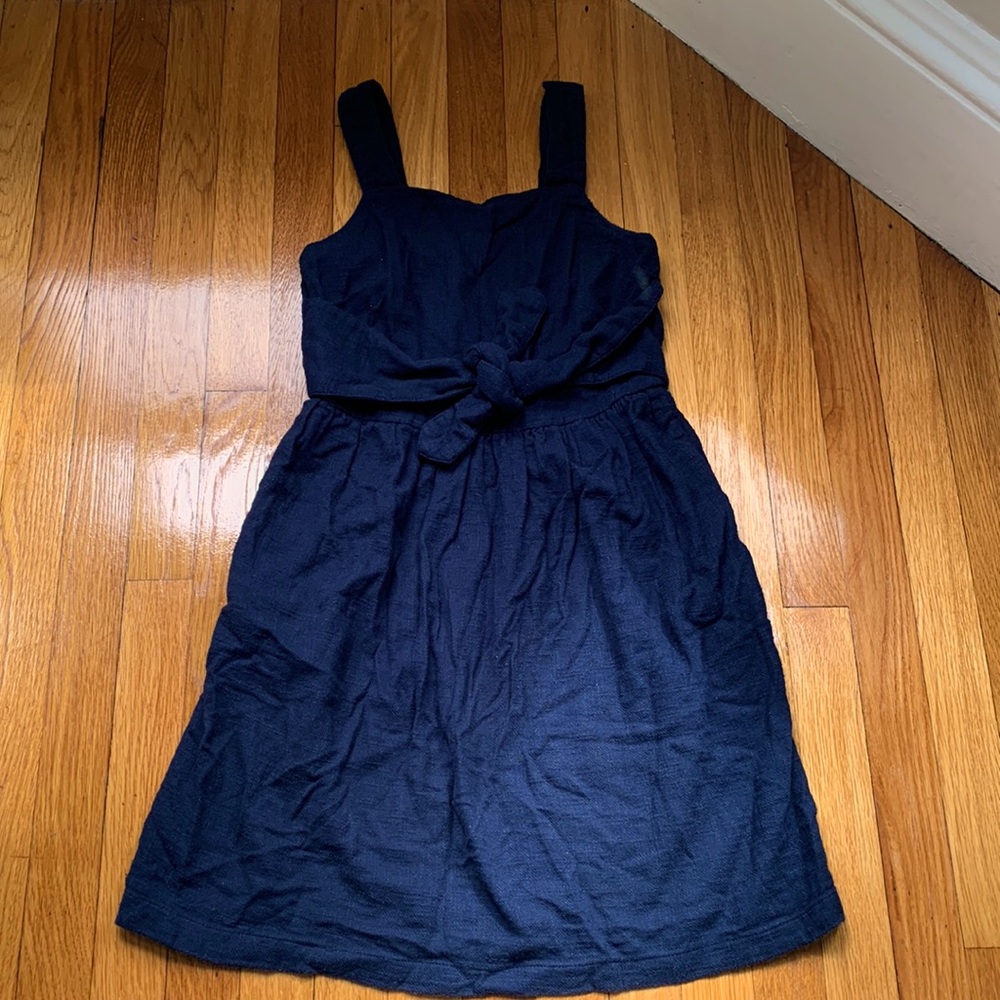 Navy Linen Dress